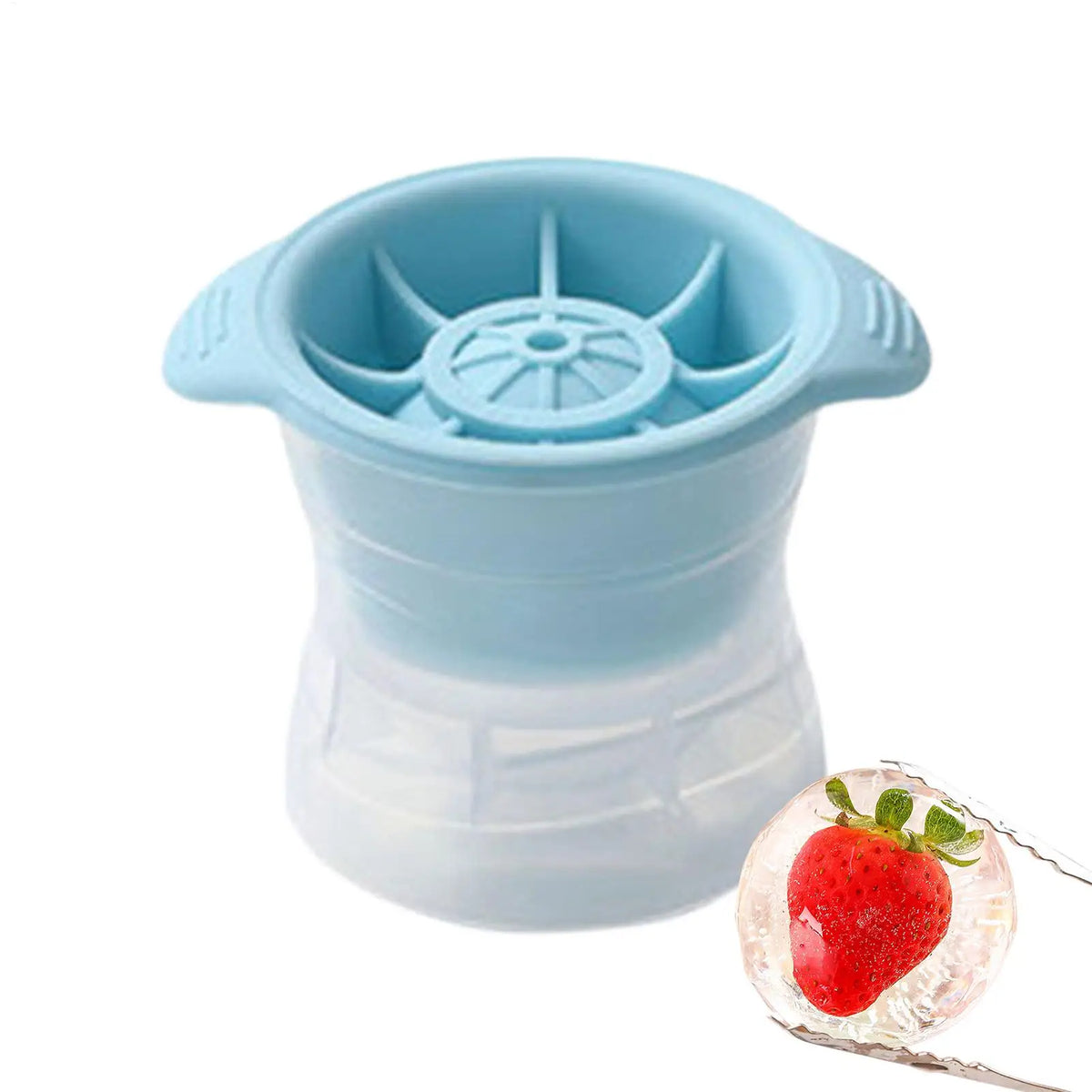 11X8X7.8cm Large Round Ice Ball Mold Easy Release Reusable Sphere Ice Maker For Whiskey Bourbon Coffee Milk Water Home Bar Vue