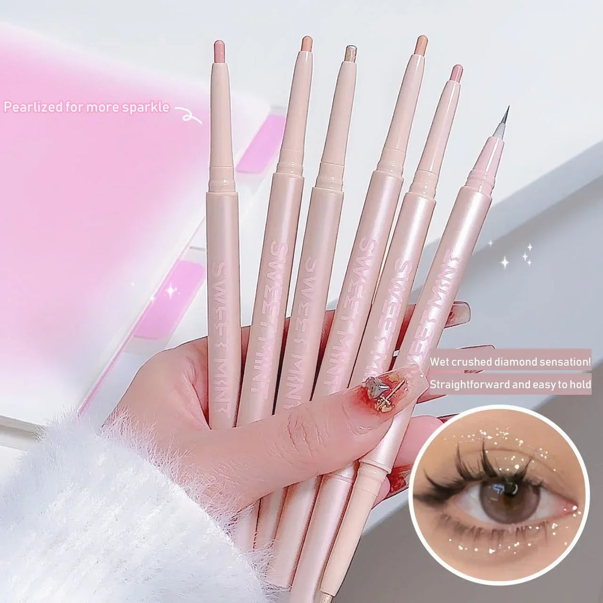 Double-ended Lying Silkworm Pencil Natural Non-smudge 2-in-1 Highlighting Eyeshadow Pen Waterproof Liquid Lower Eyelid Liner Pen Vue