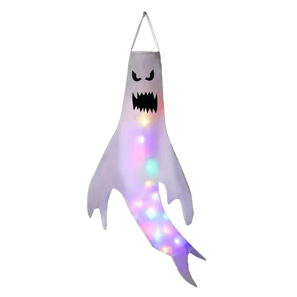 1-4PCS Halloween LED Floating Ghost Decor Hanging Haunted Blow Up Figures Glow for Party Yard Decoration Props Vue