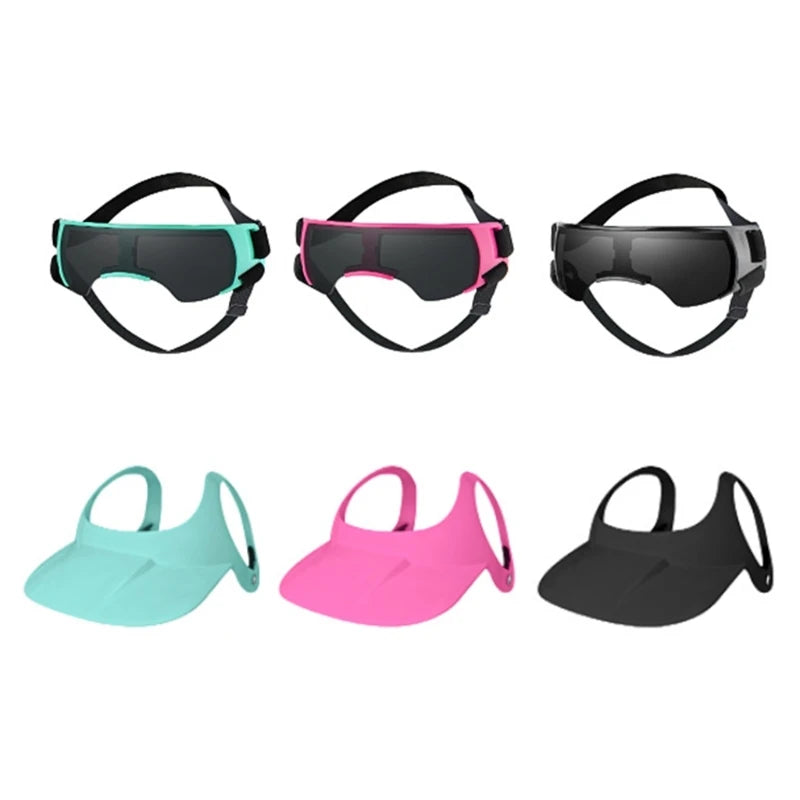 Dog Helmet & Goggles Set for Small Breeds | Adjustable Sun Hat Dog Helmet Goggles Set Vue