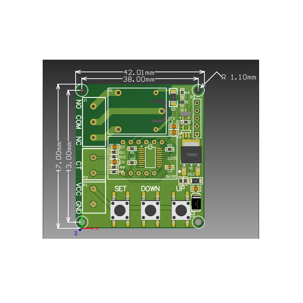 5V/12V 5A Overcurrent Protection Relay Board AC Current Measurement Detector Overload Protection Relay with Digital Tube Display Vue