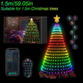 Christmas Tree Lights Application DIY Lmage LED RGB IC String Light Bluetooth Control LED Christmas Decorations 2024 Vue 1.5M AU Plug