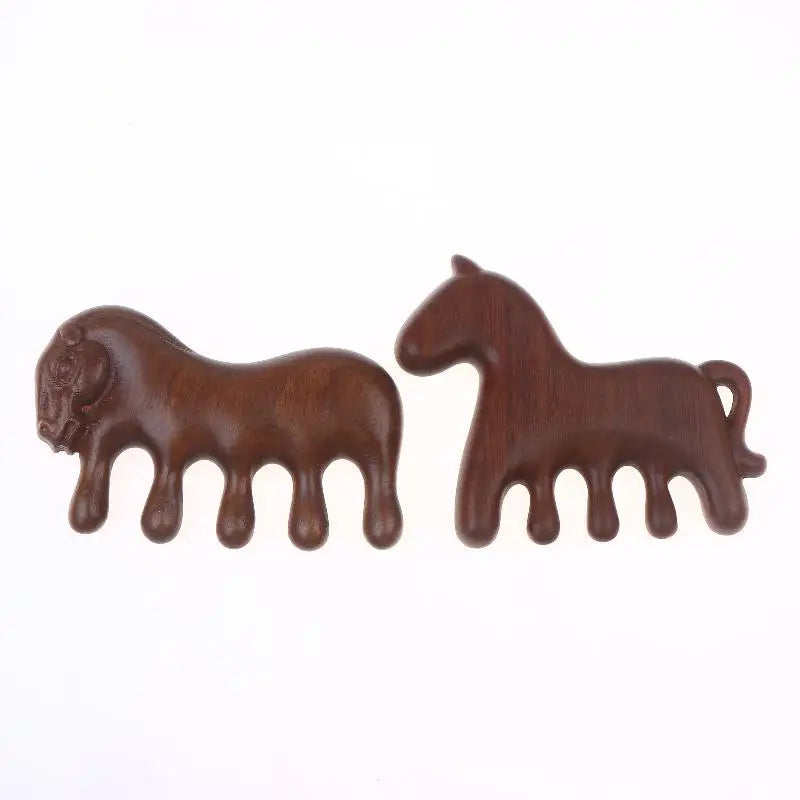 Sandalwood Horse Meridian Massage Comb Hair Comb Scalp Relax Acupoint Massager Portable Wooden Handle Comb Anti-static Styling Vue