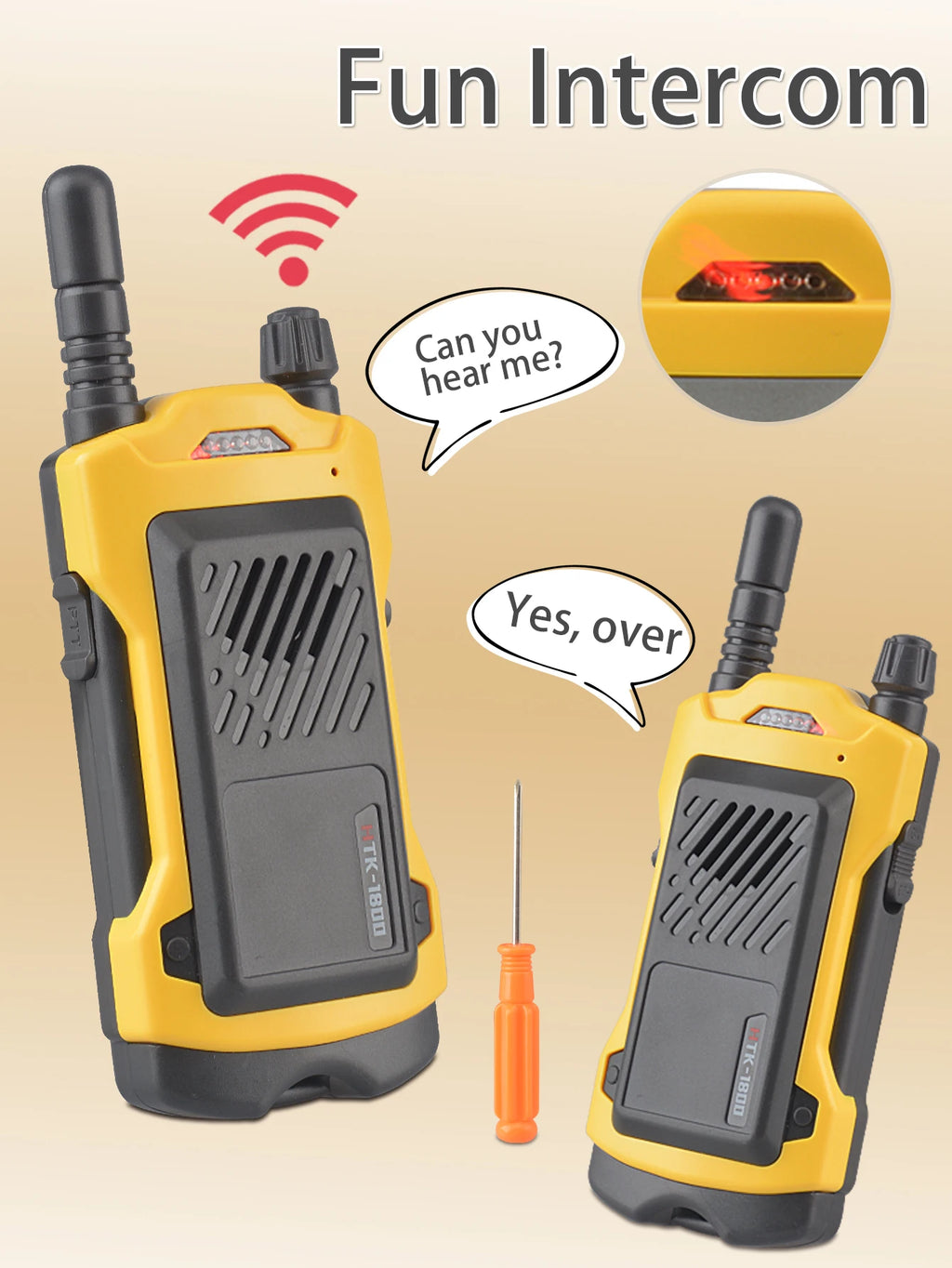 Walkie Talkies for Children, 2Pcs Mini Model Interphone for Kids Long Range Outdoor Hiking Camping 3-12 Years Old Toys Vue