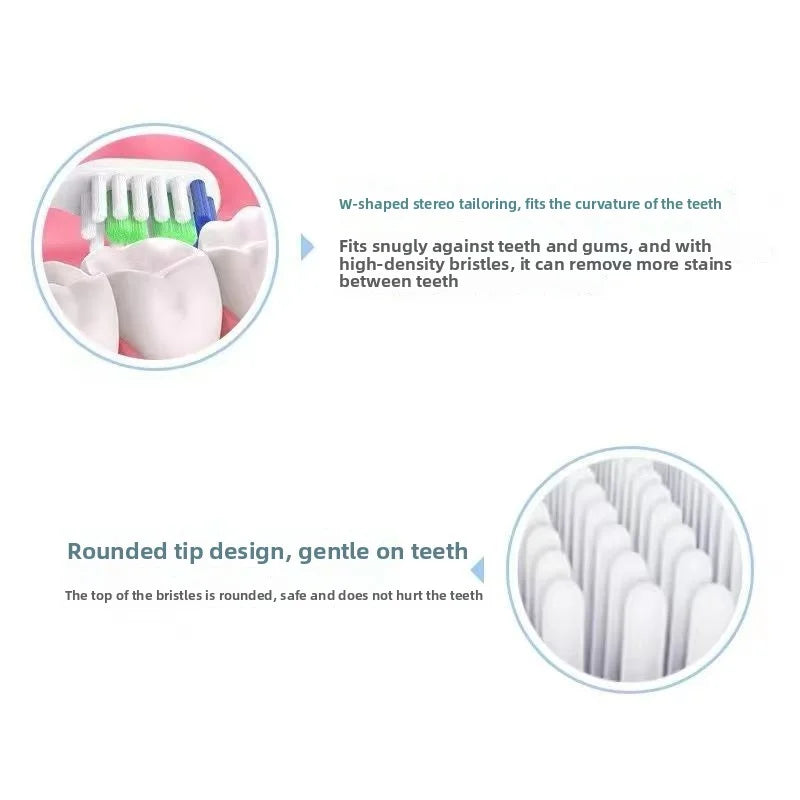 Replace Heads For EFZQ E10/F10/Z10/Z10S Electric Toothbrush Kids Adurt DuPont Bristles Vacuum E10C/E10S/Z10-2 Replace Nozzles Vue
