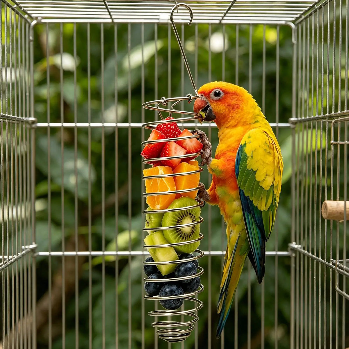4.5*23cm Millet Foraging Tray Holder Bird Treat Bowl for Cage Parakeet Cockatiel Conure Canary Finch Non Spill Multi Purpose Vue