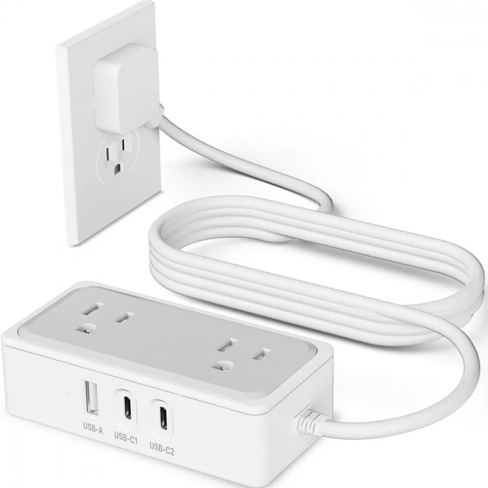 5 In 1 US Power Strip Socket with 3 USB/2 AC Outlets 1.2M Extension Cord Cable Surge Protection Socket for Home Appliance Vue Default Title