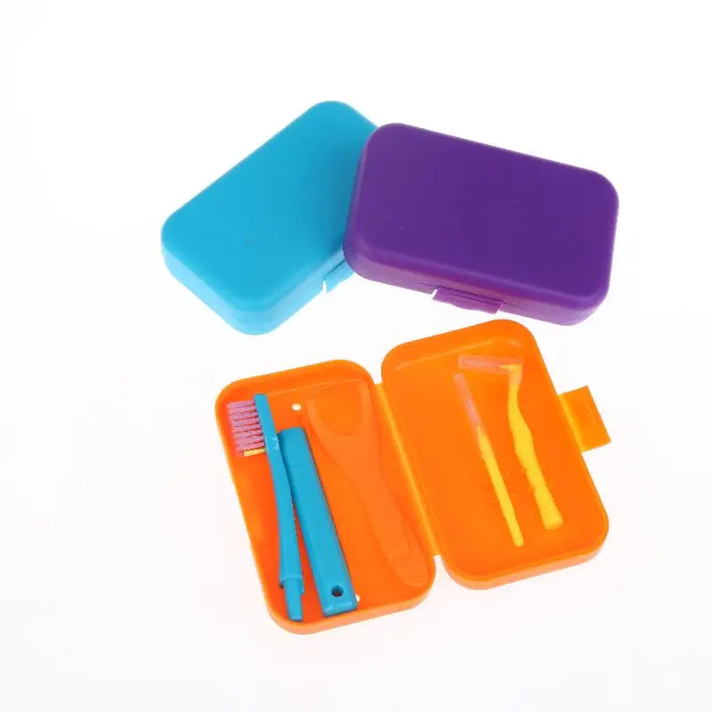 Care Kit Detachable Toothbrush with Interdental Brush Tongue Scraper Reusable Oral Set For Home Office Travel Vue
