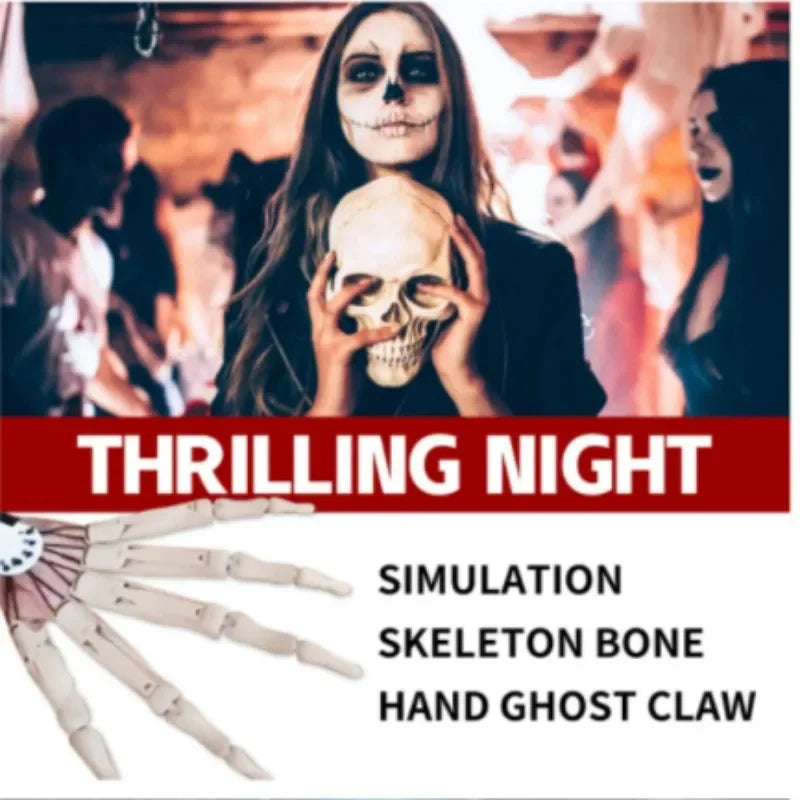 Halloween Decoration Articulated Fingers Flexible Joint Finger Halloween Party Cosplay Costume Props Horror Ghost Claw Gloves Vue