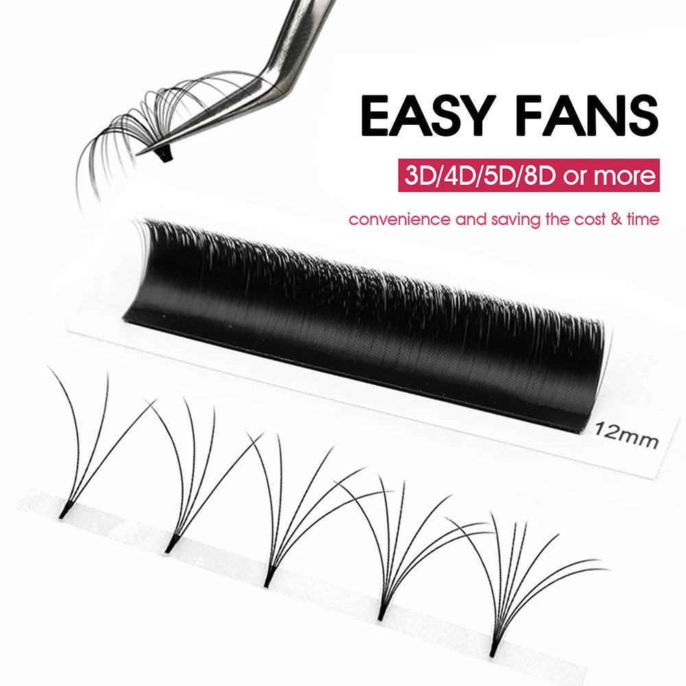 Customized Private Packaging MASSCAKU Self-Making Flowering Lashes C/CC/D/DD Curl Multi-texture Blooming Eyelashes Easy to Use Vue