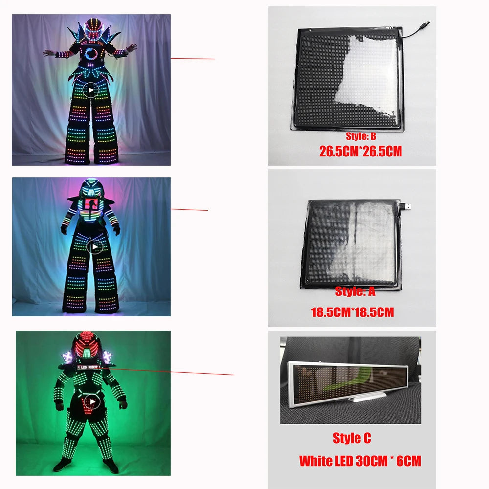 LED Screen/Stilt Walker Costume LED Lights Luminous Jacket Stage Dance Performance/Display Screen Vue