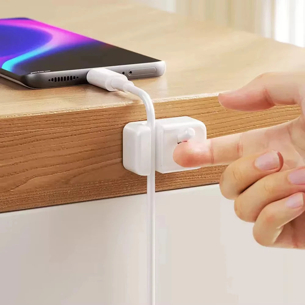 Cable Management Clip For Desk - Simple No-Drill Edge-Mounted Cord Organizer For Charging Cables And Data Wires. Vue