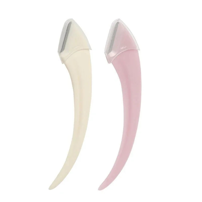 1/2/3Pcs Trimming Razor For Women Knife Eyebrow Face Eyebrow Eyebrow Scissors With Comb Brow Trimmer Scraper Vue M26 White and Pink