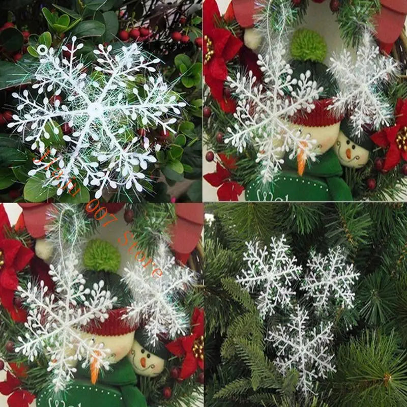 Christmas Snowflake Ornaments Set of 6 – Hanging Xmas Décor Christmas Ornaments Vue