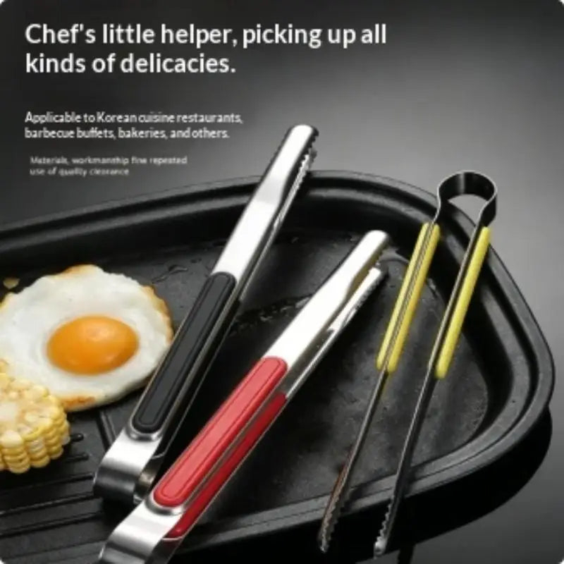 New Stainless Steel Barbecue Clip Non-slip Thickened Simplicity Portable Clip Multifunction Buffet Steak Food Clip BBQ Tools Vue