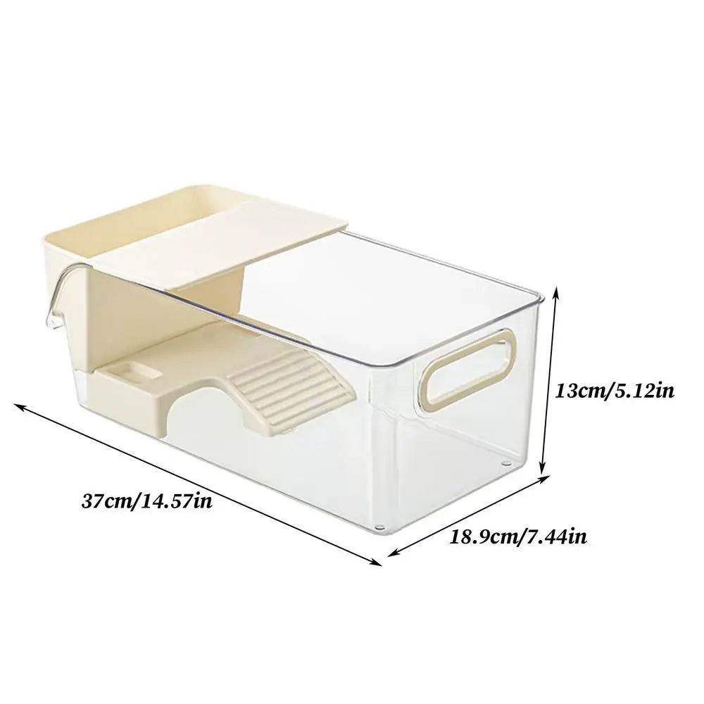 Turtle Aquarium Multi-functional Aquarium Transparent Terrarium for Crayfish Hermit Crabs Frog Reptile Tortoise Habitat Basking Vue Clear
