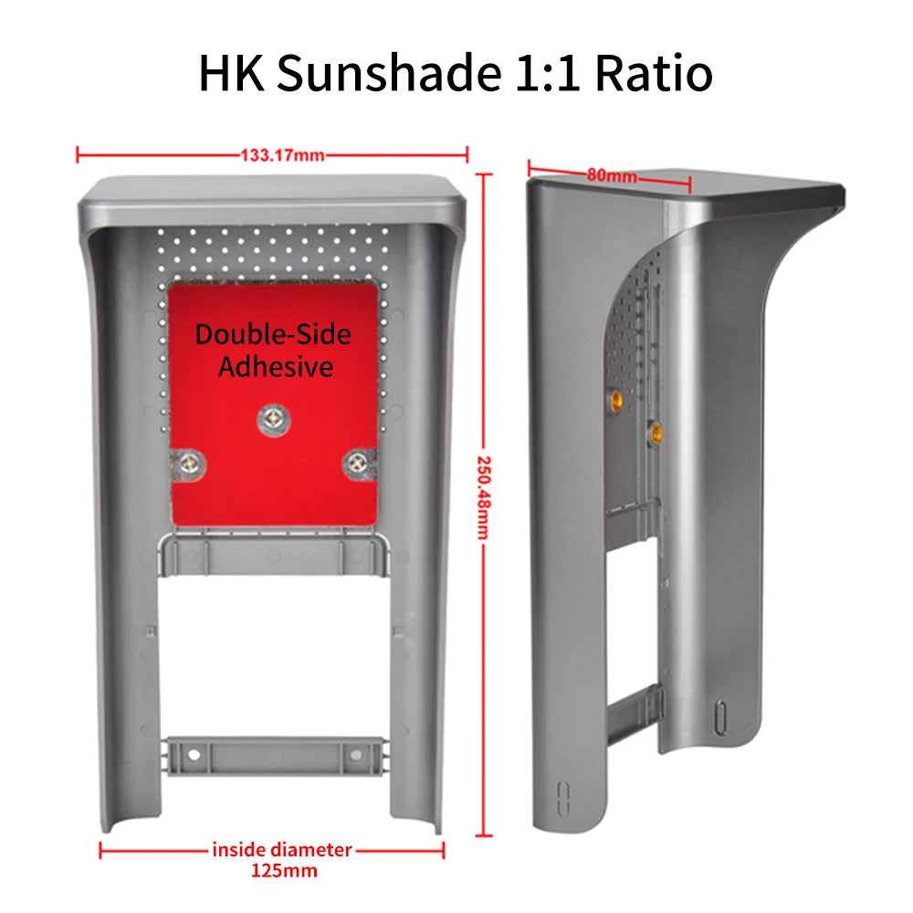Hik 7 inch Sun Shell Rainproof Cover for Face Recognition Access Control Machine Device Waterproof Case Rain Protector Shield Vue
