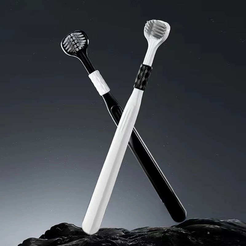 2pcs Toothbrush Three-sided Soft Bristle Teeth Whitening Brushes Comprehensive Cleaning Family Toothbrushes Dental Oral Care Vue 2PCS