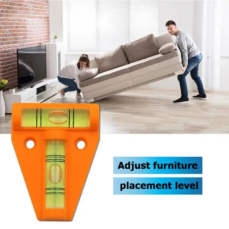 1Pc Mini T Type Spirit Level Measurement Instrument Triangular Level T-type Spirit Bubble Shell Plastic Measuring Tools for RV Vue