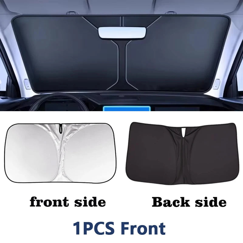 For Jeep Grand Cherokee WK2 2011–2022 Car Mesh Sunshade Window Magnetic Heat Insulation Sun Visors Privacy Curtain Accessories Vue Front Sunshade