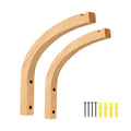 2PCS Wall Mounted Wooden Plant Hanger Farmhouse Style Multipurpose Wall Hanging Hook Handmade Sturdy Hanging Flower Pot Hook Vue Style A