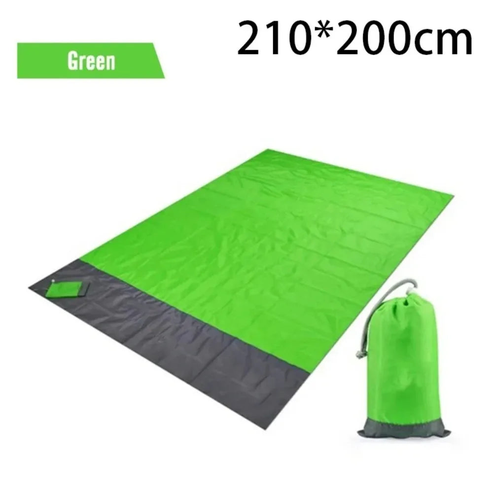 Portable Polyester Camping Mat Folding Lightweight Picnic Waterproof Vue Green 210x200cm