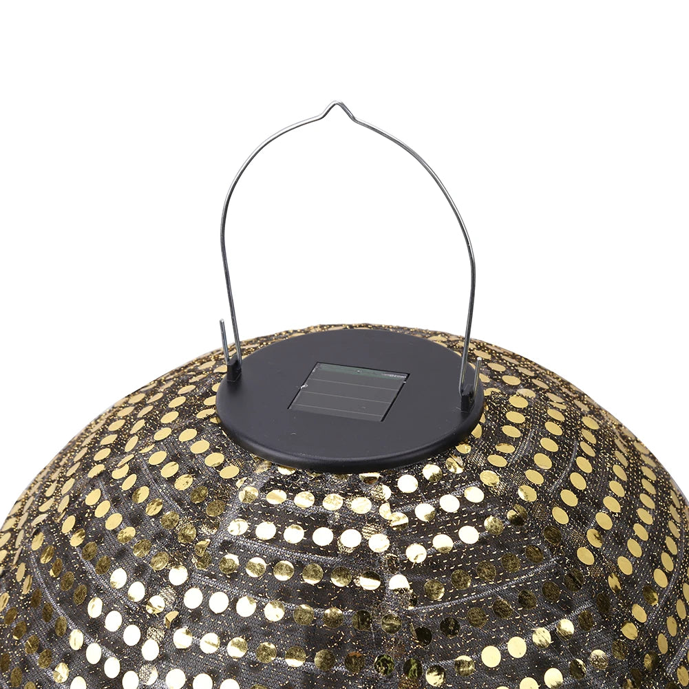 Solar Sequin Retro Lantern – Outdoor Waterproof LED Garden Light Solar Garden Lantern Vue