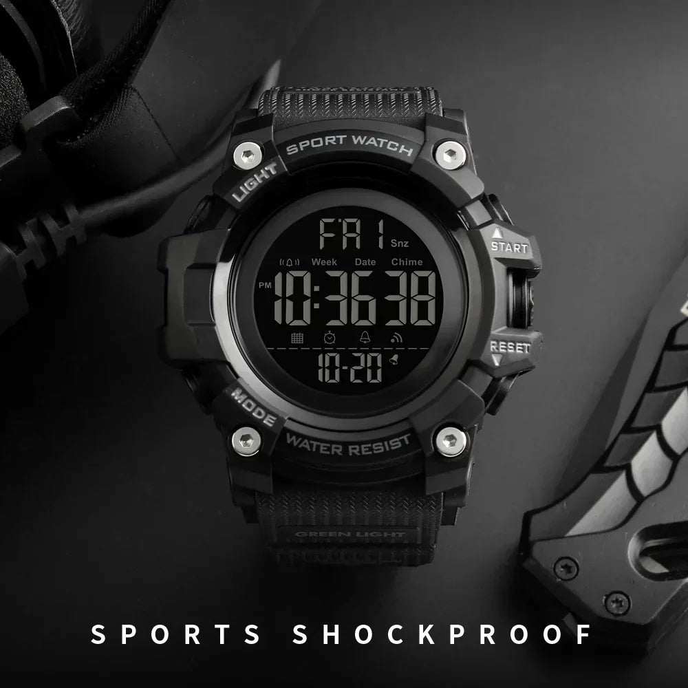 SKMEI 1384 Military Digital Men's Sport Watch – Waterproof Digital Sport Watch Vue