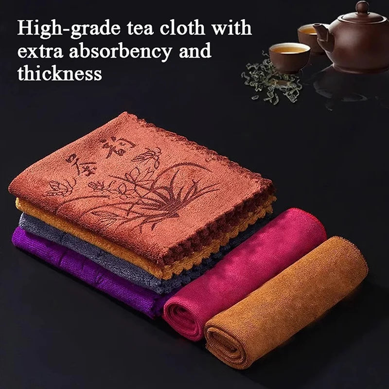 30*30cm Absorbent Thick Tea Towel, Professional Tea Table Cloth, Super Absorbent, High-End Tea Cleaning Coaster Accessories Vue