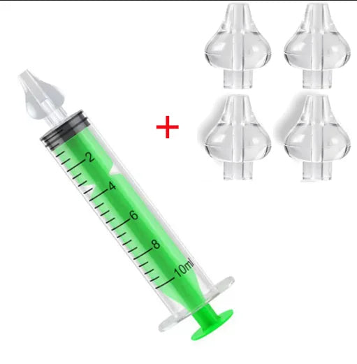 for Child SyringeTube Baby Nose Needle Nasal Washer Reusable Nasal Irrigator Washing Baby Nasal Aspirator Cleaner Kids Rhinitis Vue B251 Green 5pcs
