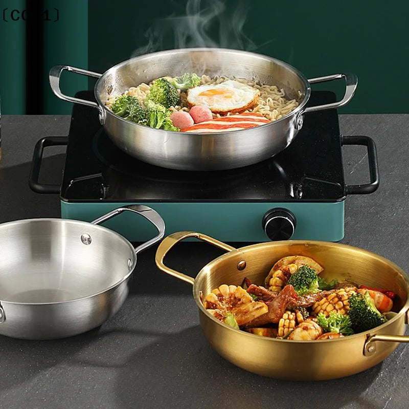 Food Grade Stainless Steel Pot With Dual Handles For Home Commercial Use Hot Pot Seafood Ramen Dry Pot〔CC11〕 Vue