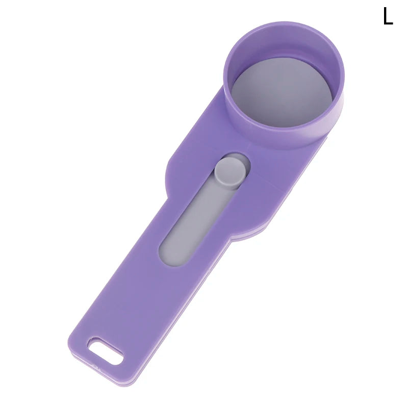 〔CC11〕 No Spill Measuring Spoon Funnel Preparation Of Protein Powder Workout & Sports Drinks, Baby Formula Refill Mess Spill Vue L Purple