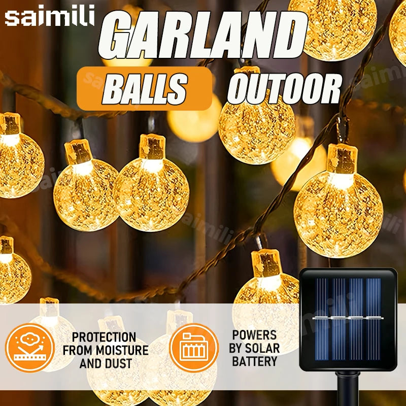 Solar Bubble Ball Lights Solar Outdoor Festival Decoration Suitable for Home And Garden Waterproof Solar Lamps Decorative Ball Vue