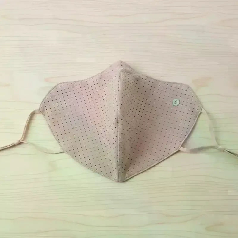 Solid Color Breathable Ice Silk Mask Washable Anti-UV Anti-sun Mask Dustproof Mesh Face Cover Scarf Outdoor Sports Mask Vue