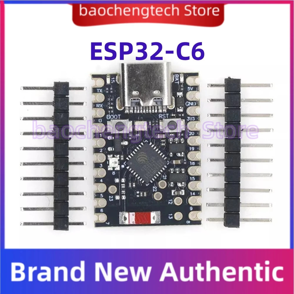 ESP32-C6 SuperMini ESP32 Development Board ESP32-C6FH4 4MB flash WiFi Bluetooth Module TYPE-C Vue 2PCS ESP32-C6