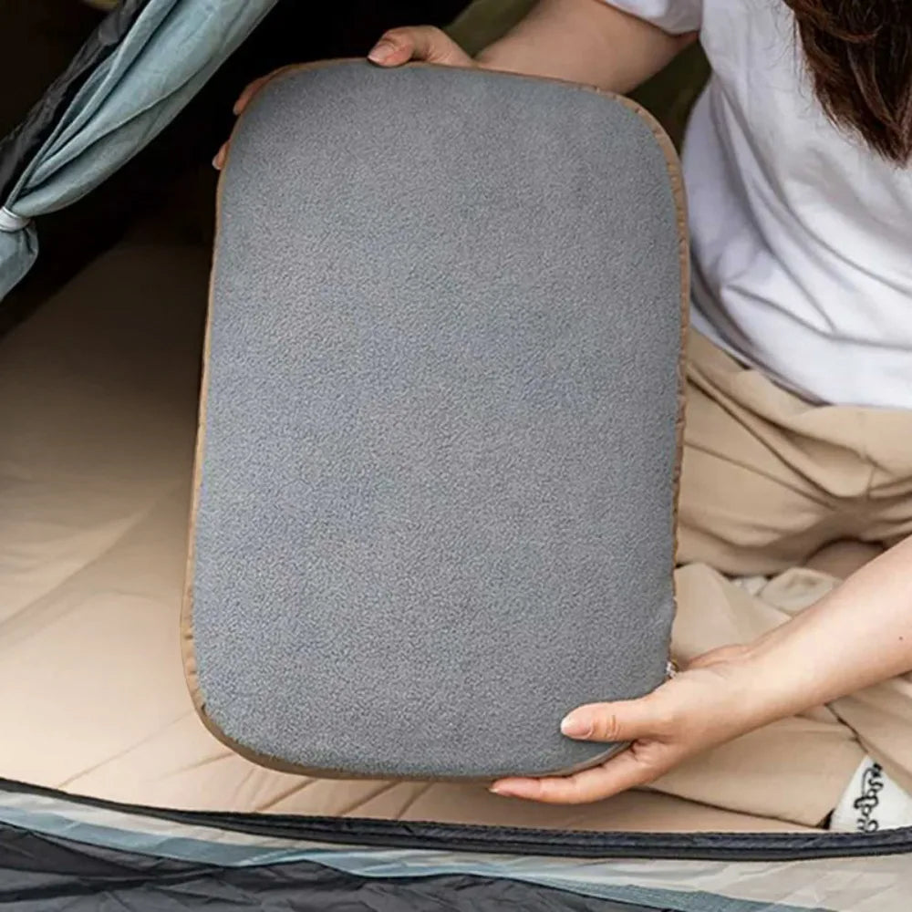 Breathable Slow Rebound Camping Pillow Removable Soft Sleeping Pillow Space-saving with Storage Bag Cervical Pillow Lunch Break Vue