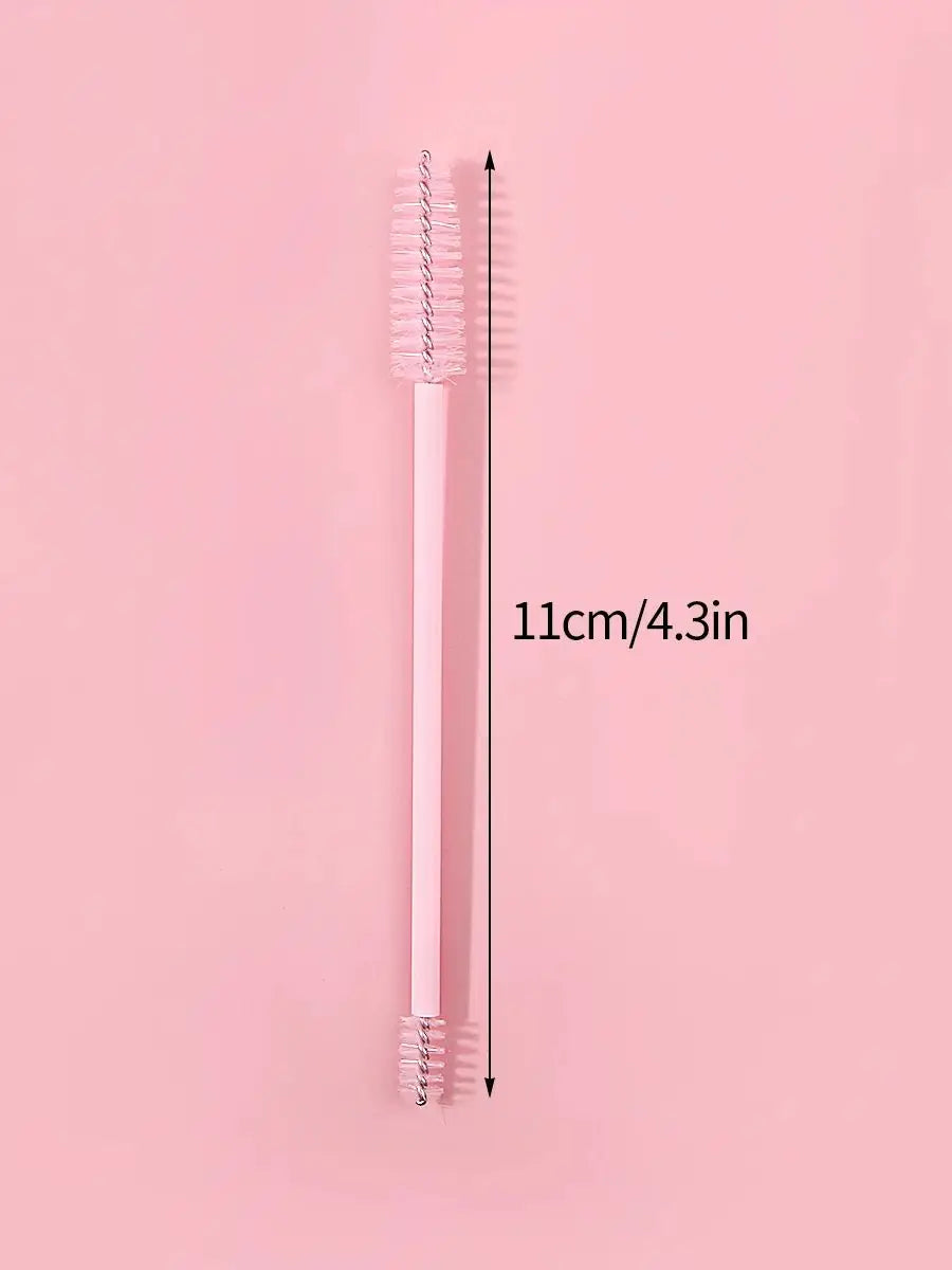 20pcs Flexible Double Ended Eyelash Brushes Eyebrow Brush Reusable Eyebrow Mascara Wands Spoolies Makeup Tools Vue