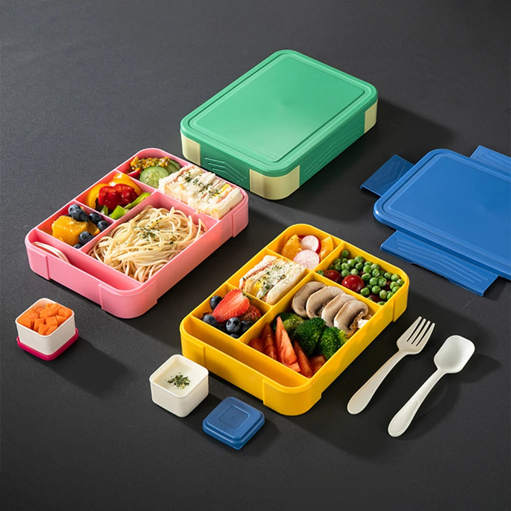 Large Bento Lunch Box – 5 Compartments, Leak-Proof & Microwave Safe Bento Lunch Box Vue