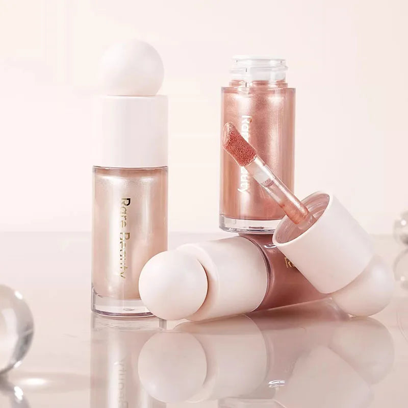 Rare Beauty Liquid Blush Highlighter Contour High Glossy Finish Luminizer Makeup Gel Face Body Brighten Glitter Natural Contour Vue