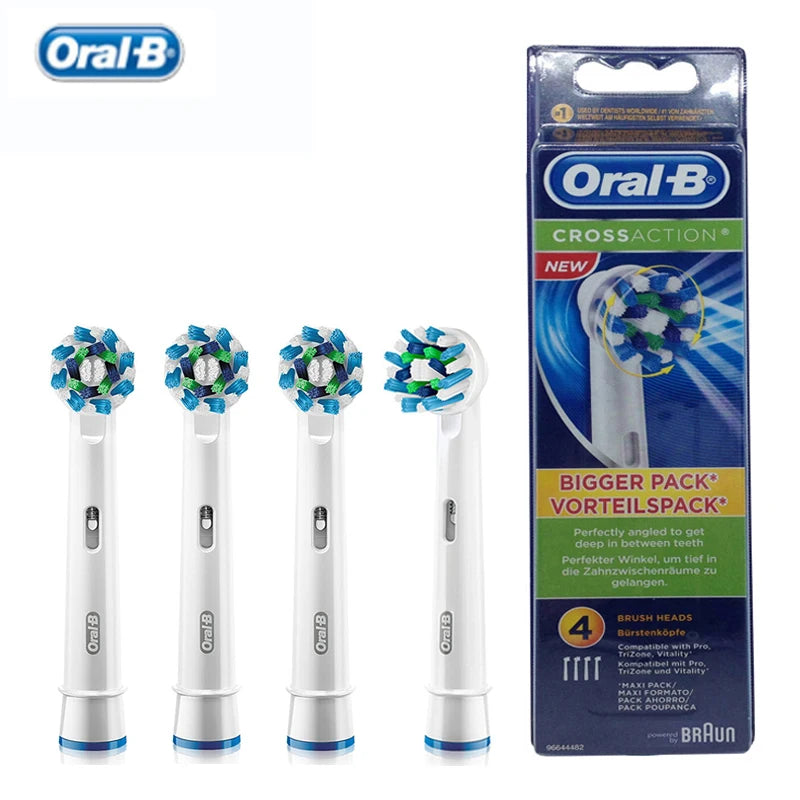 Oral-B Replaceable Electric ToothBrush Heads Cross Action 16 Degree Stains Removal Original Oral b nozzles Teeth Brush Head Vue