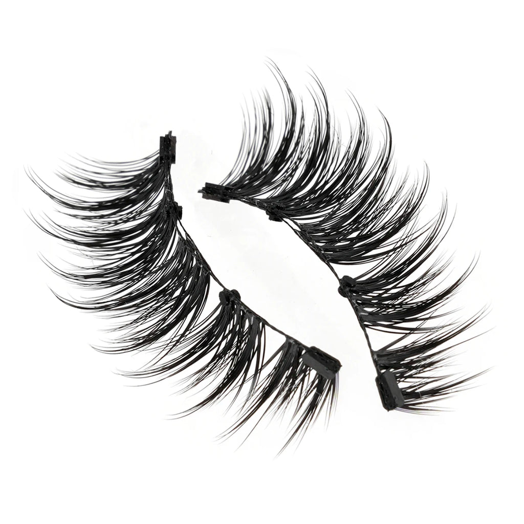 New Magnetic Eye Lashes With Winged Ends Soft Reusable Magnetic Lashes Natural Look 3D False Lashes Makeup With Magnet Tool Vue