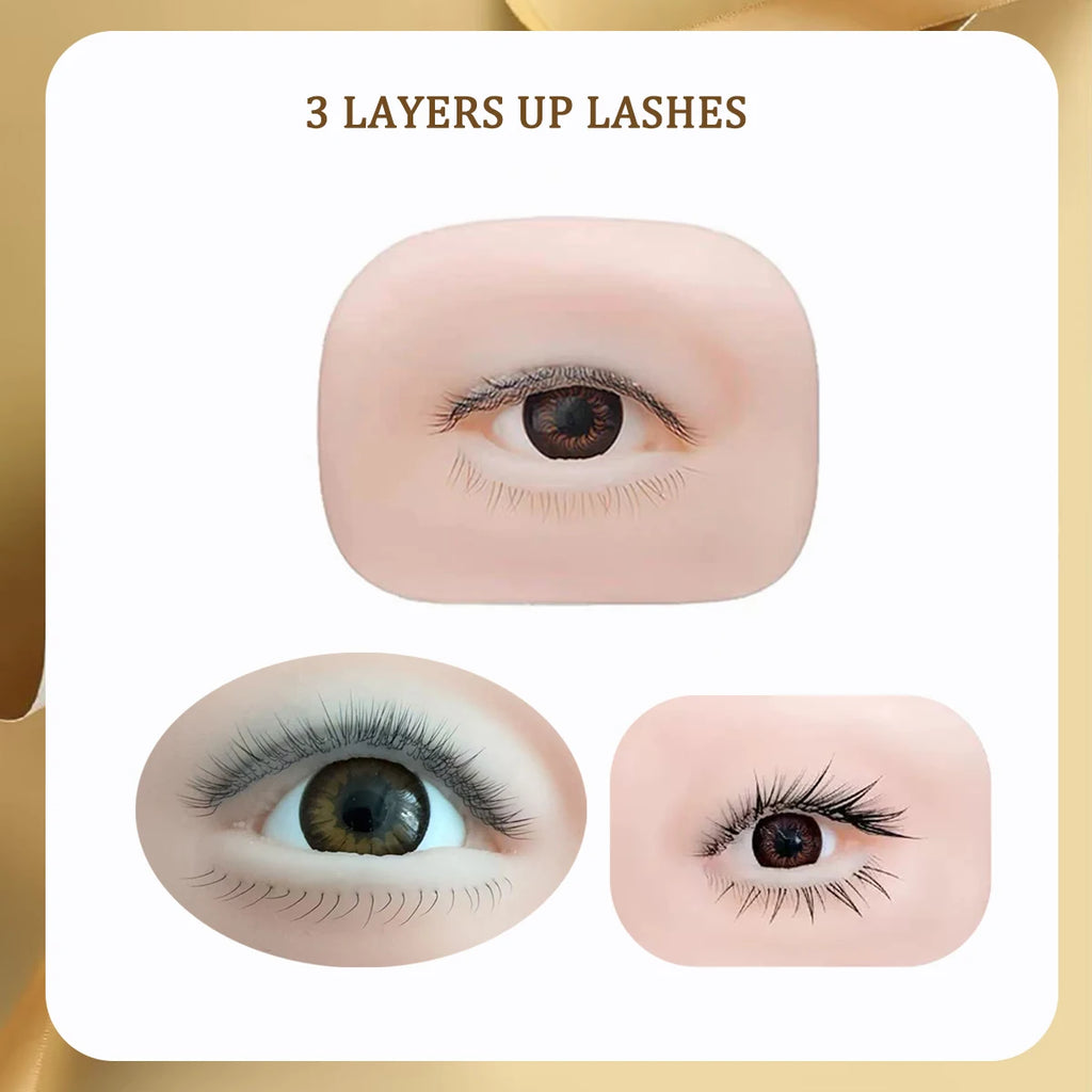 False Eyelash Grafting Training Mannequin Head，Mannequin Eyes for Eyelash Practice, Flat Doll Head, Korean Makeup Products Tool Vue