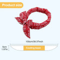 Dog Cooling Bandana Breathable Absorbent Towel Ice Neck Wraps Scarf for Cat Puppy Medium Large Small Home Travel Outdoor Hiking Vue Red