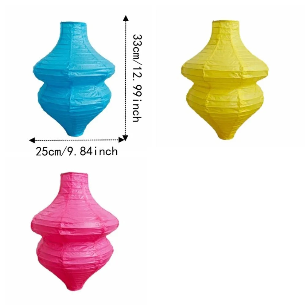 Artistic Decor Vintage Flower Bottle Lantern Handmade Festival Lantern Paper Lantern Japanese Style Foldable Lantern Restaurant Vue