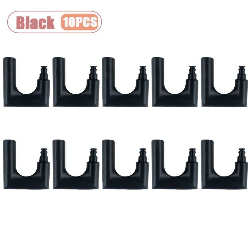 1-20PCS 3D Printed Water Hose Filling Hanger Hook for Pool Gardening Hose Stand Bucket Fill Tool for Yard Tube Watering Outdoor Vue Black-10PCS