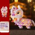 Ancient Style Lion Dance Lantern Waterproof Handmade Luminous Lantern Material Packages Cartoon Portable Lantern Craft Vue Purple 22-23 cm