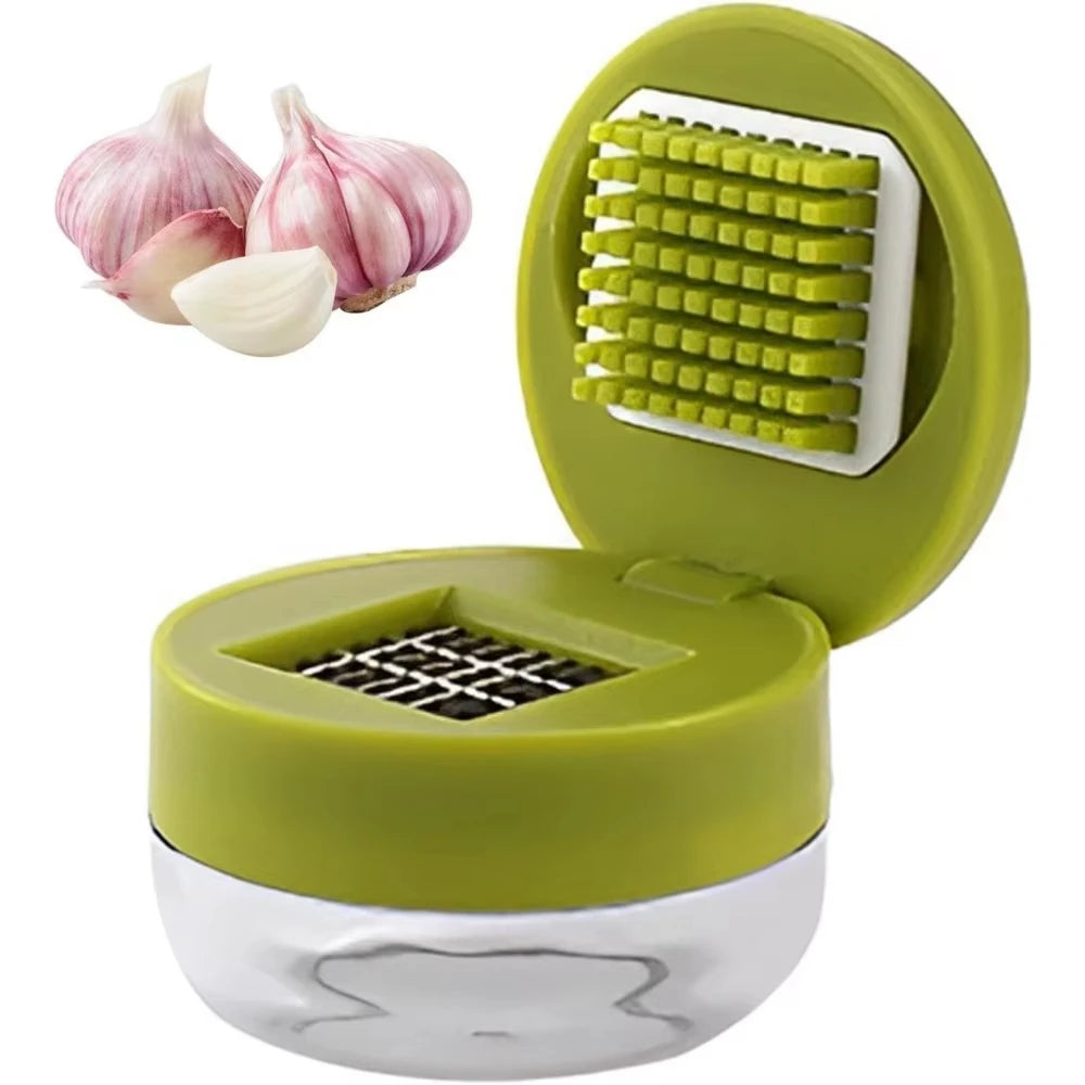 Mini Garlic Press Chopper Manual Garlic Mincer Slicers Grater with Storage Box Vegetable Cutter Kitchen Fruit Vegetable Tools Vue