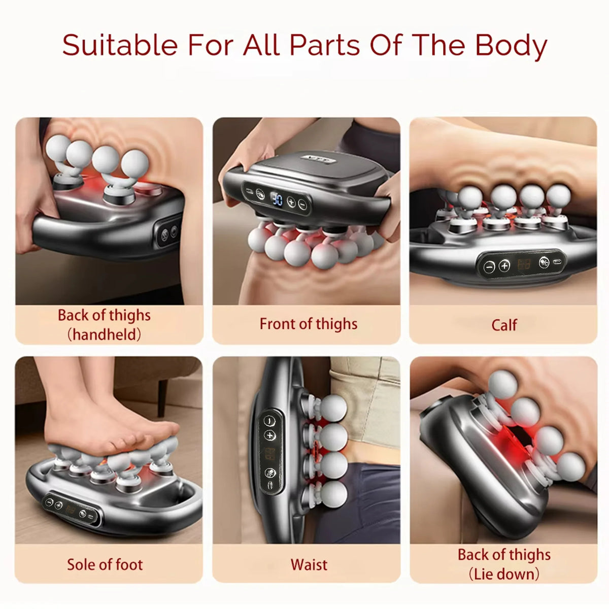 Massager Gun Set Deep Tissue Body Fitness Muscle Electric Relax Massager for Back Shoulders Legs Foot 16 Heads Vue