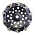 ABKW-Arbor Metal Grinding Wheel 7 Inch Sintered Segment Grinding 30 Grit Disc 5/8"-7/8"(22.23/16Mm) For Concrete Epoxy Removal Vue As Shown