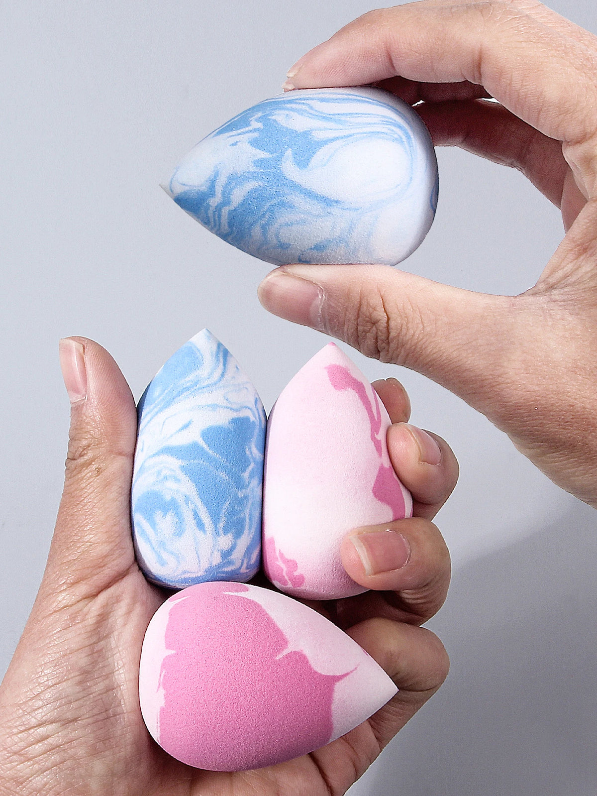 6PCS Ombre Multi-Use Makeup Sponges - Professional Face Blending Tools for Flawless Liquid/Powder & Color Cosmetics Vue